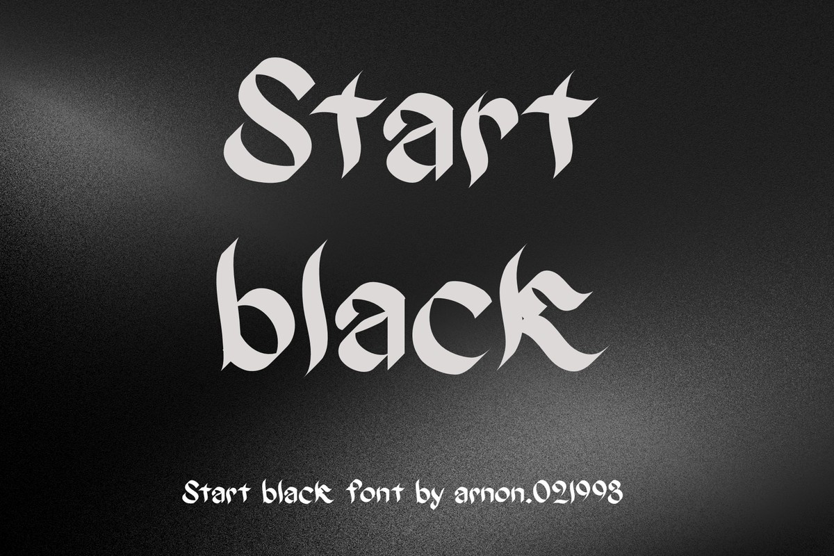 Start Black Regular Font preview