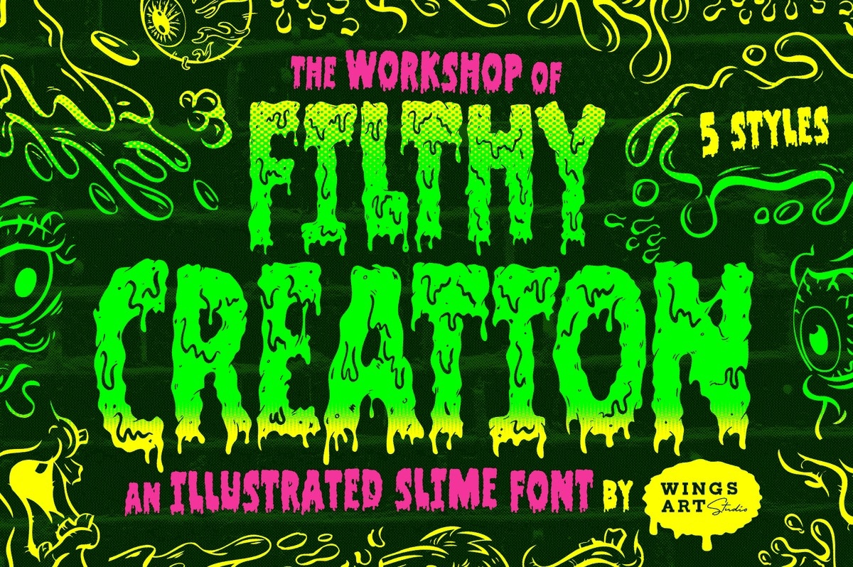 Filthy Creation Outer Font preview