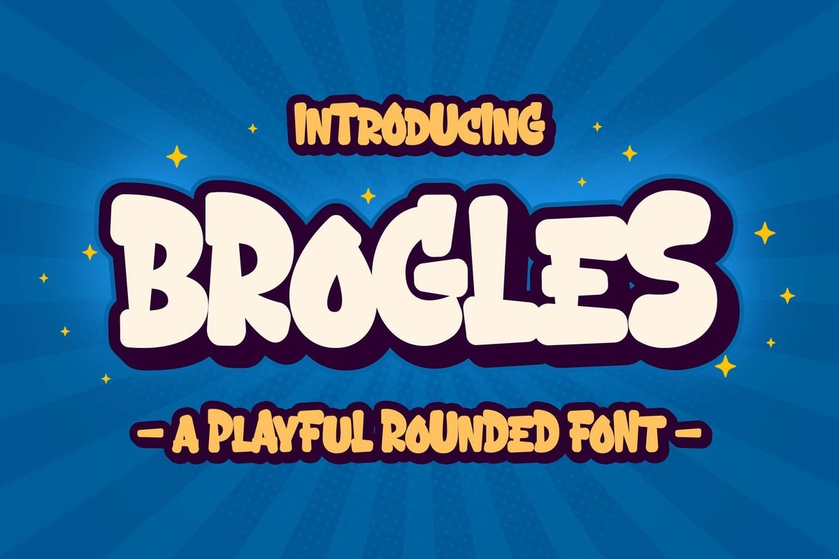 Brogles Extrude Font preview