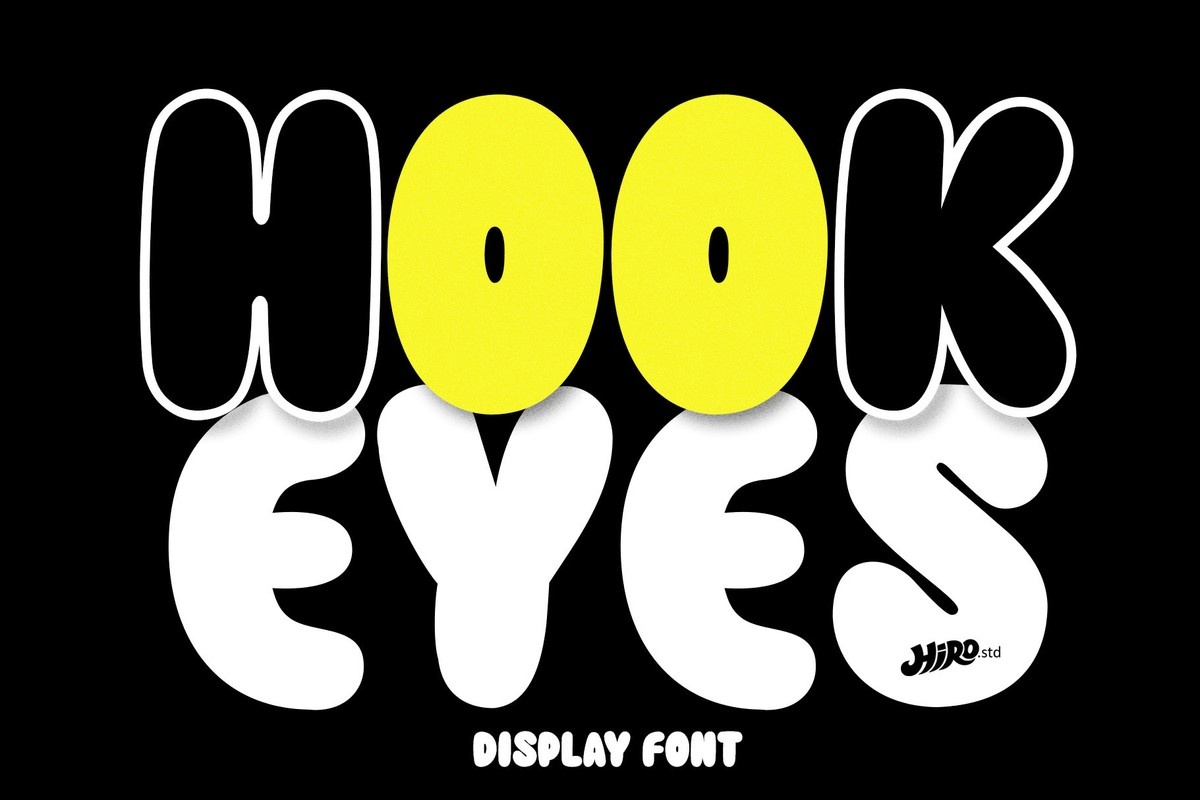 Hook Eyes Outline Font preview