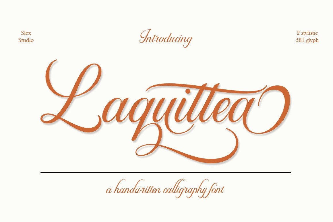 Laquittea Bold Font preview