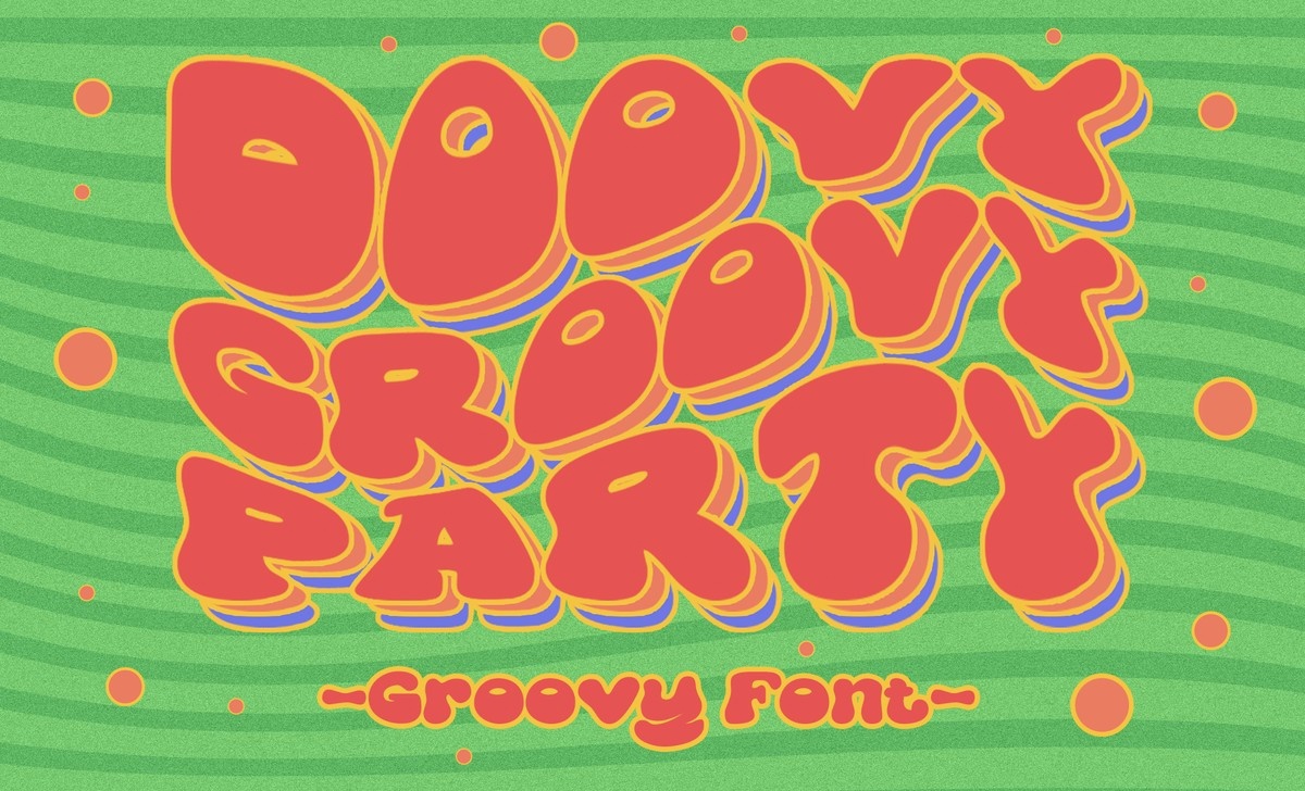 Doovy Groovy Party Shadow Font preview