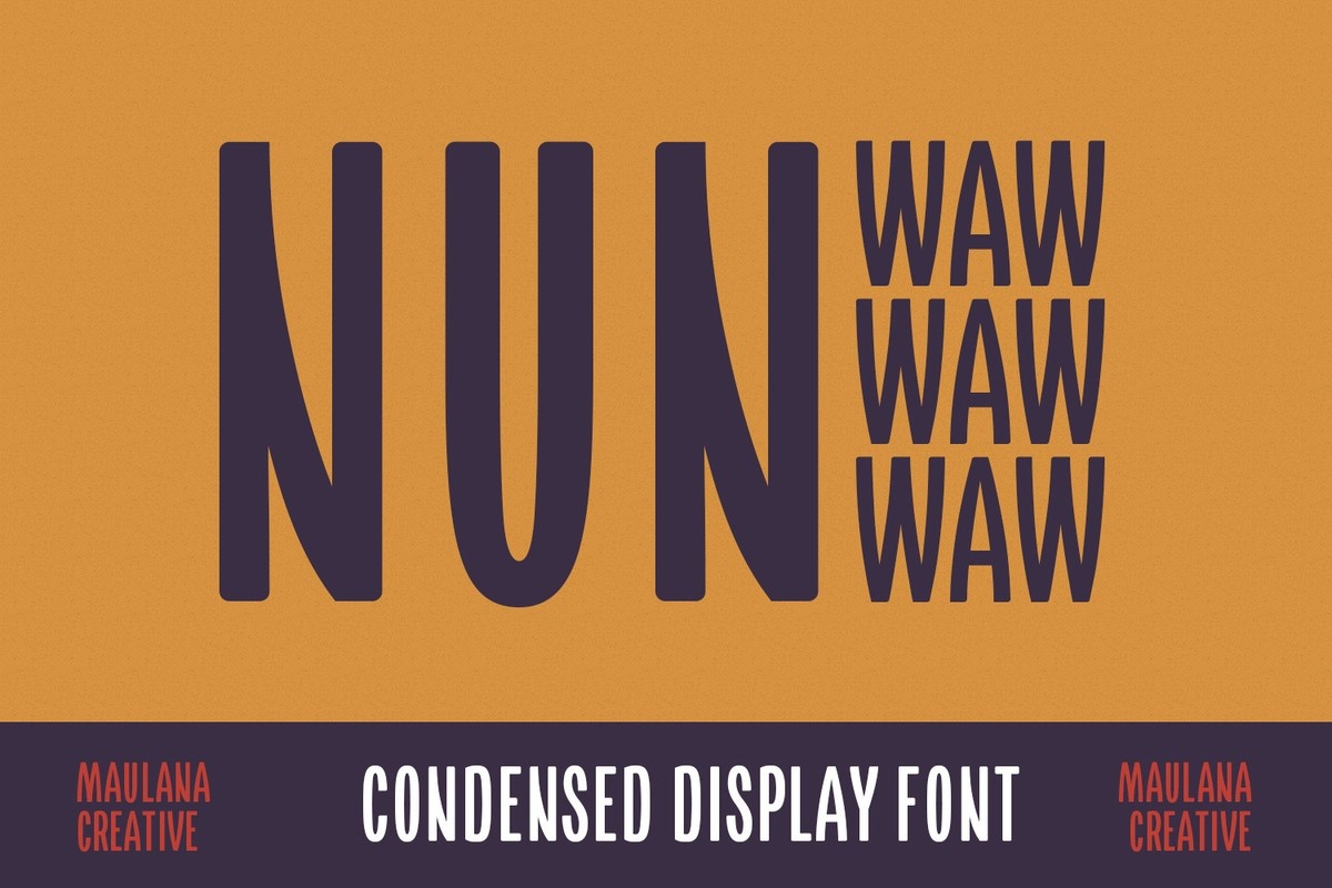 Nun Waw Regular Font preview