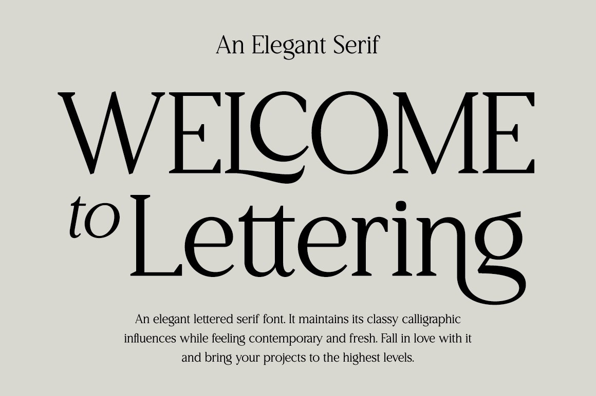 Welcome Font preview