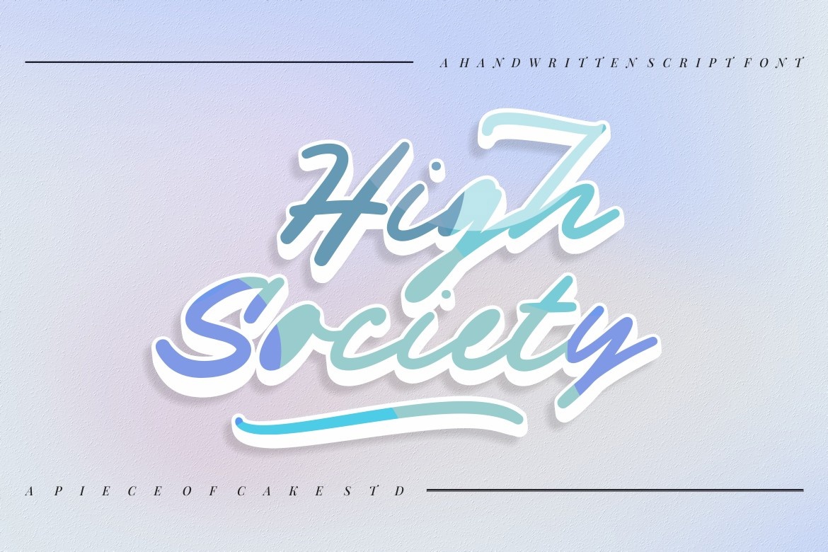 High Society Font preview