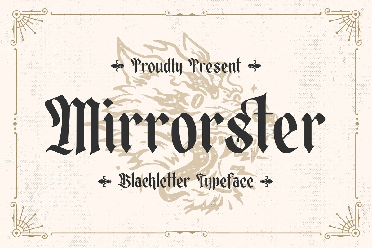 Mirrorster Font preview