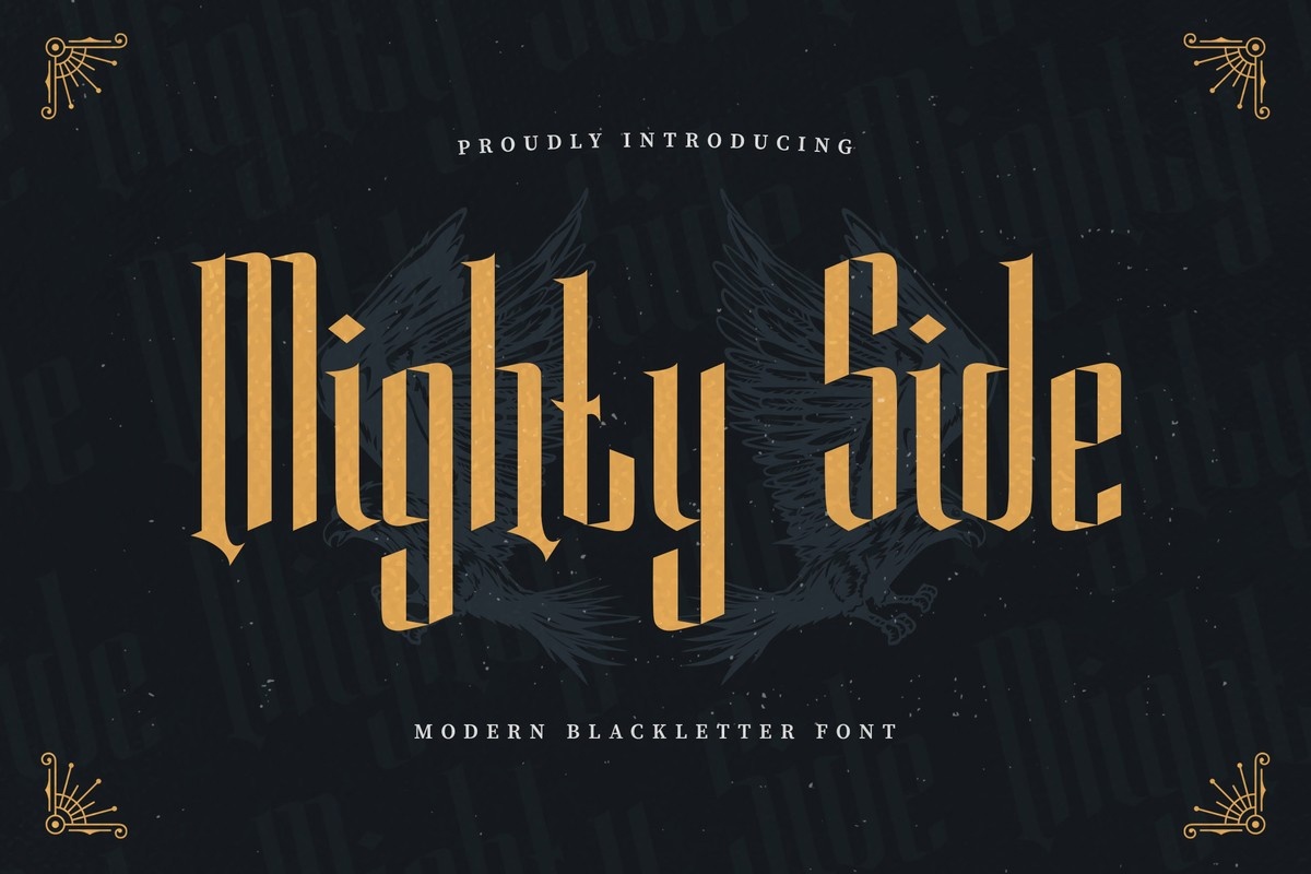 Mighty Side Regular Font preview