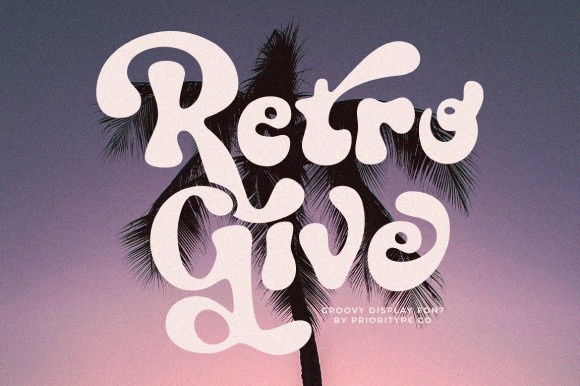 Retro Give Regular Font preview