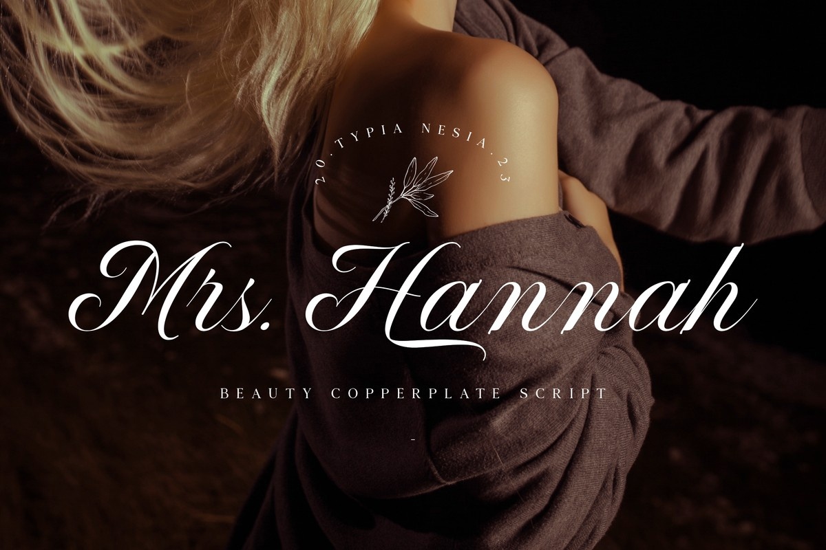 Mrs Hannah Italic Font preview