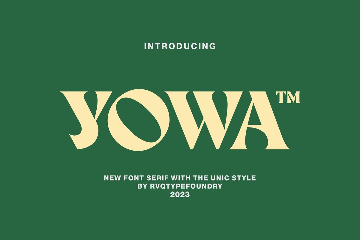 Yowa Regular Font preview