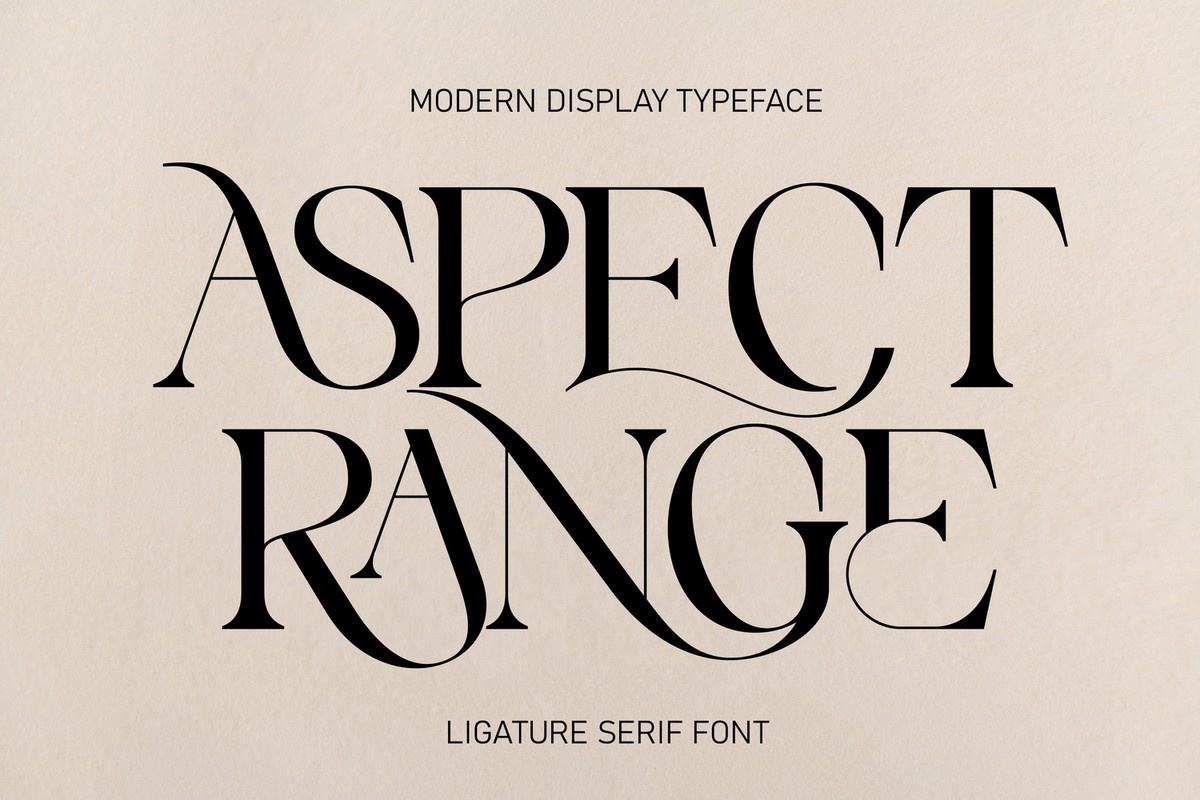 Aspect Range Italic Font preview
