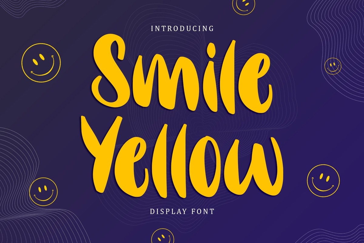 Smile Yellow Font preview
