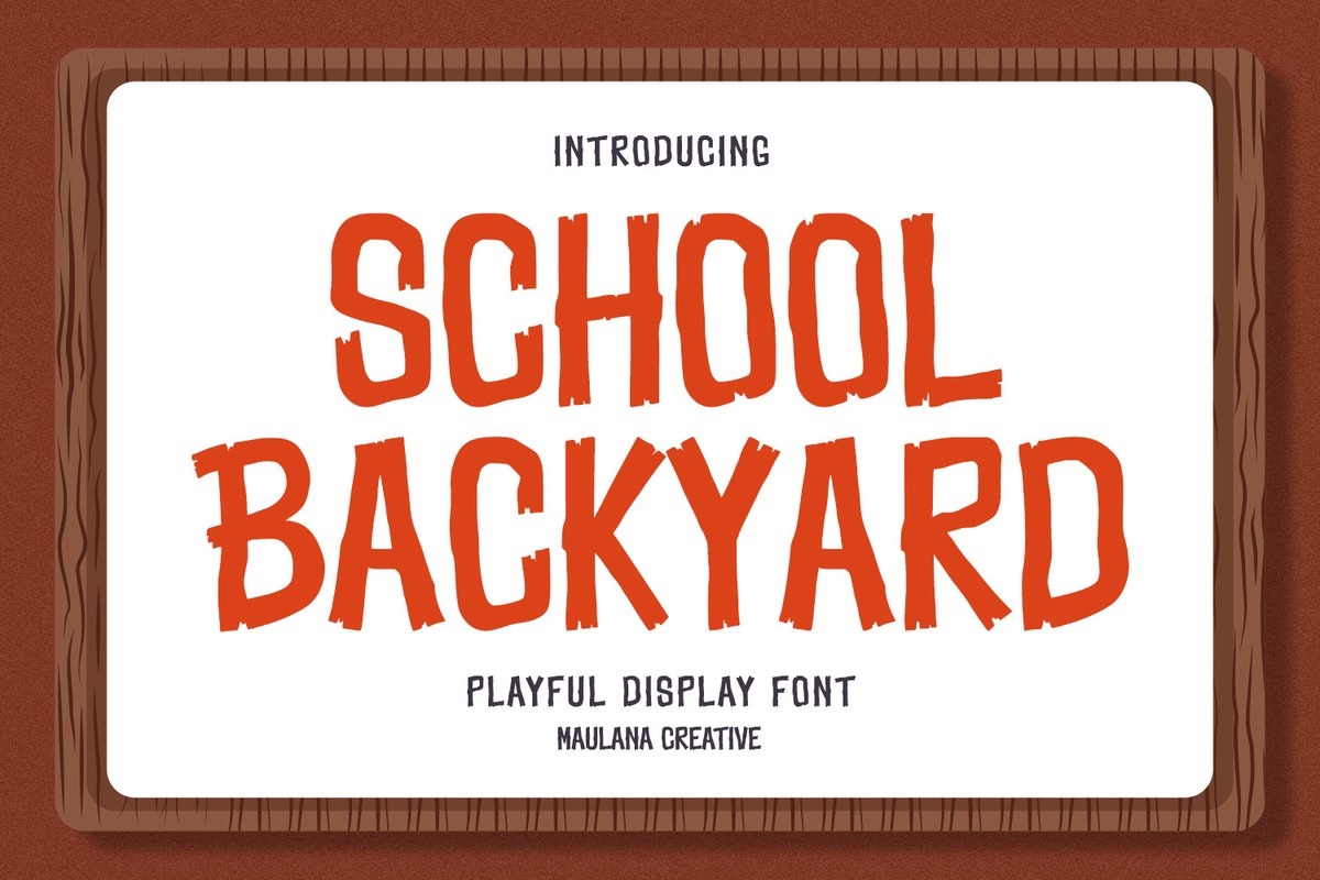 School Backyard Font preview