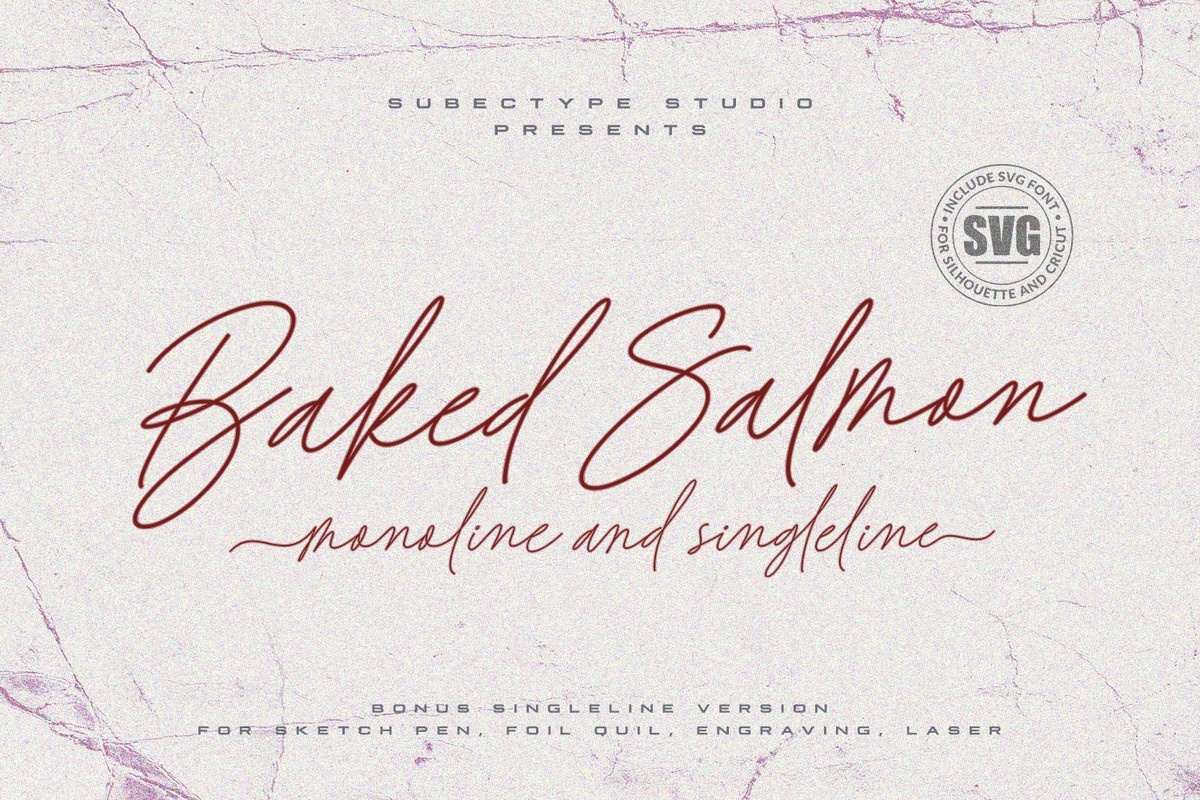 Baked Salmon Font preview
