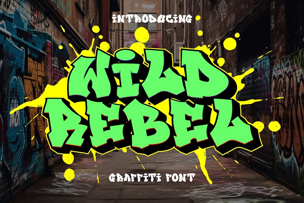 Wild Rebel Font preview