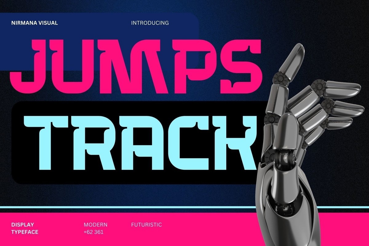 Jumps Track Font preview