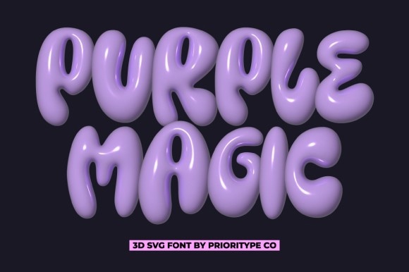 Purple Magic SVG Regular Font preview
