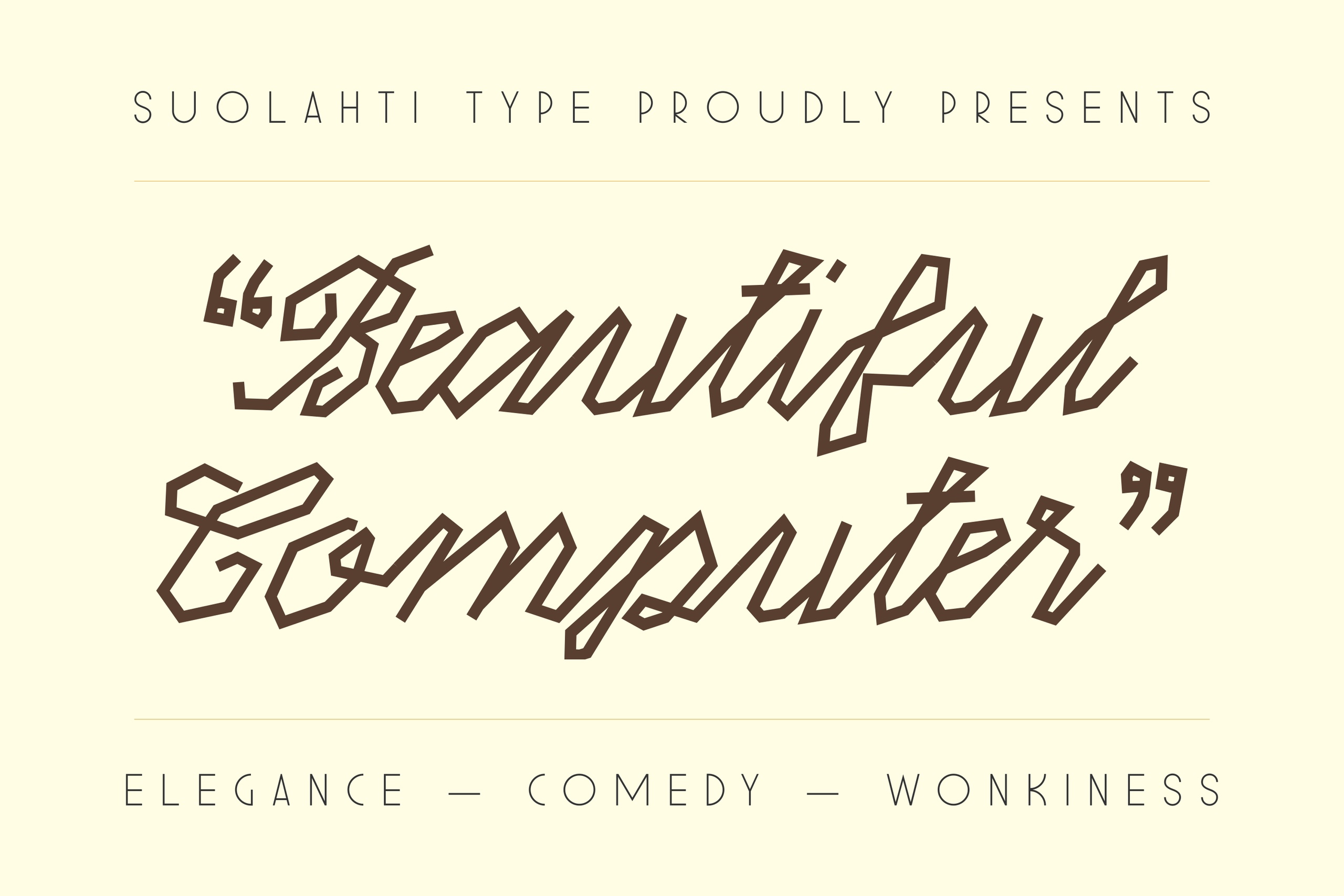 ST Beautiful Computer Regular Font preview