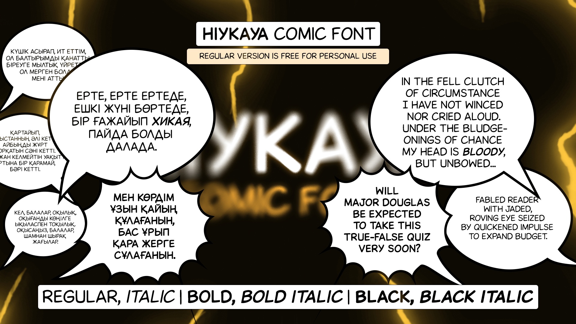 Hiykaya Regular Font preview