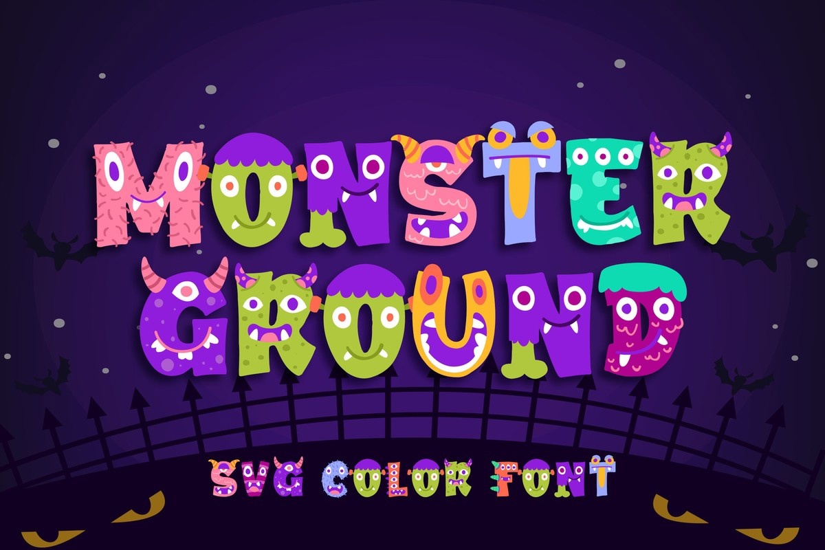 Monster Ground SVG Regular Font preview