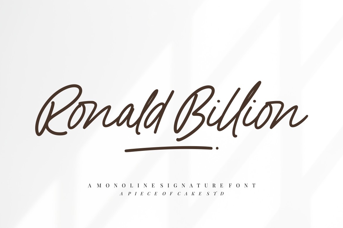Ronald Billion Font preview