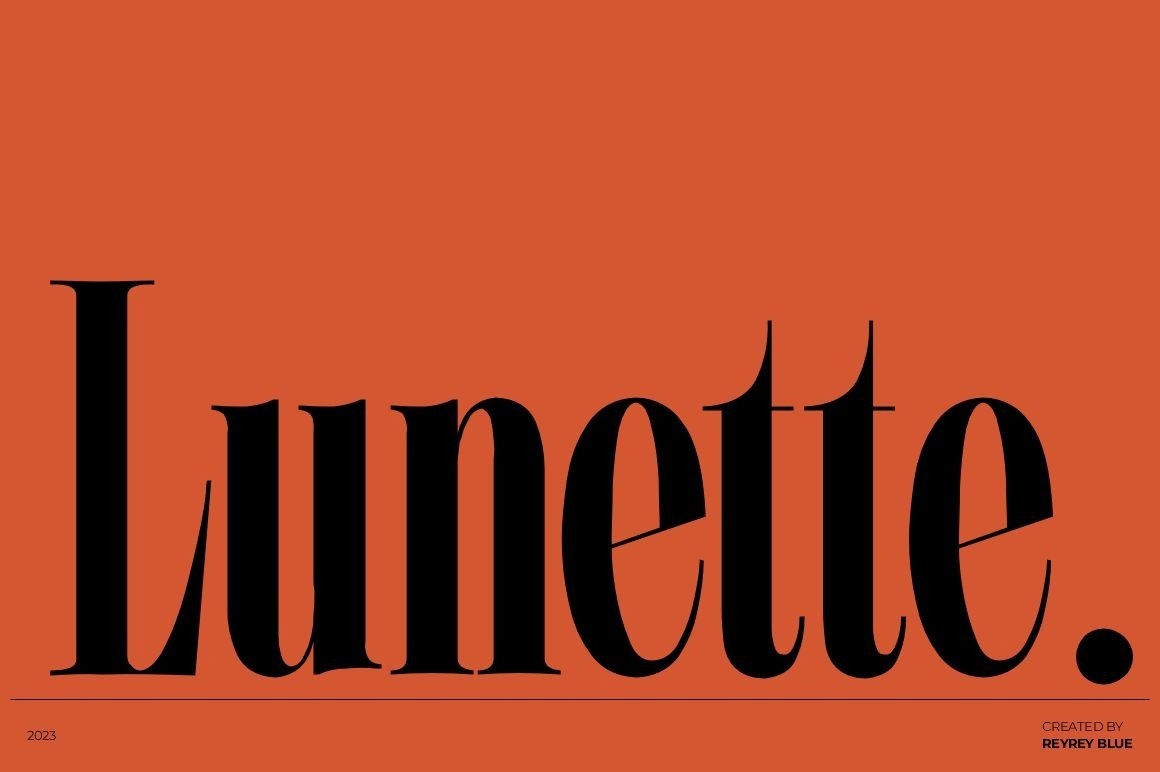 Lunette Light Font preview