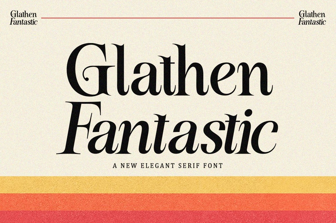 Glathen Fantastic Italic Font preview