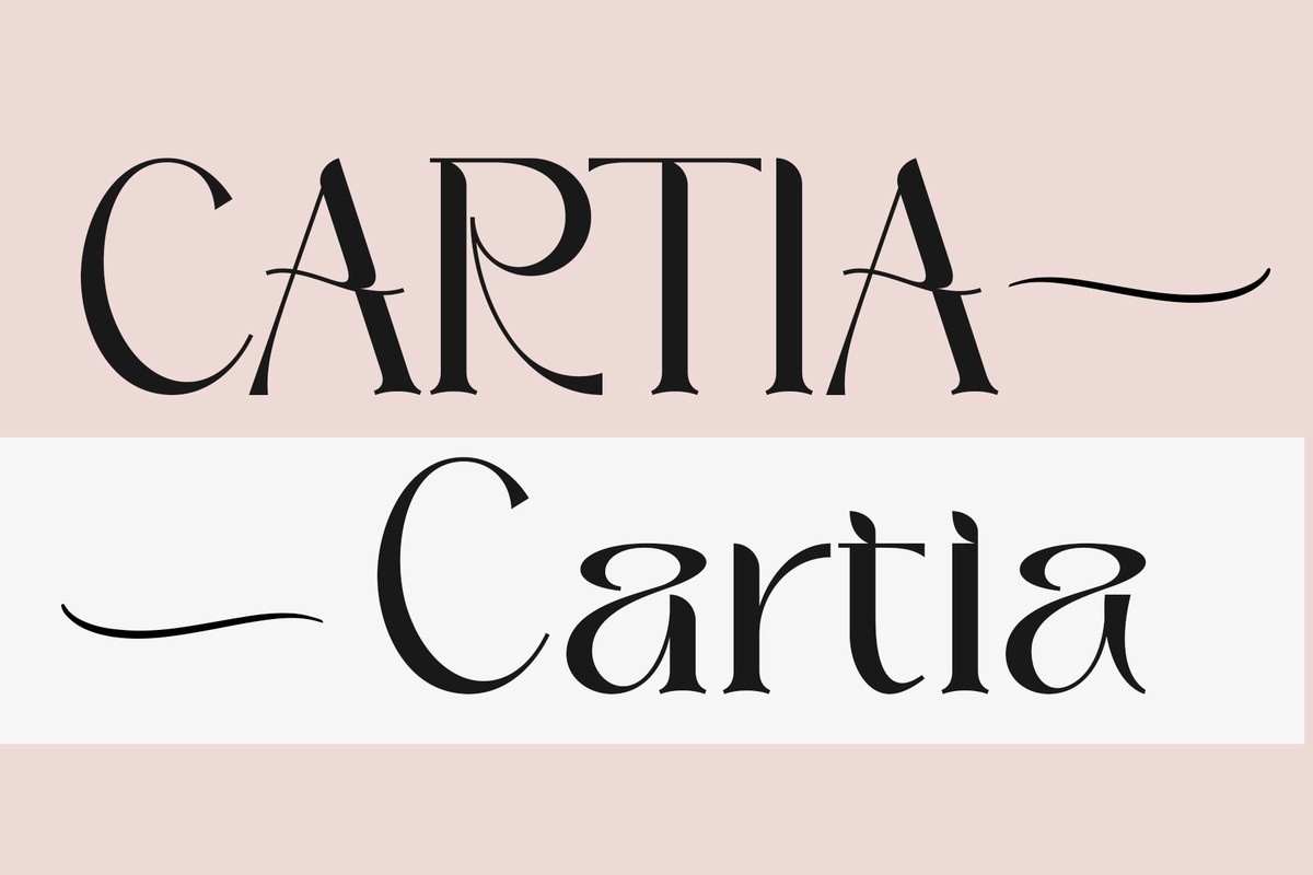 Cartia Font preview