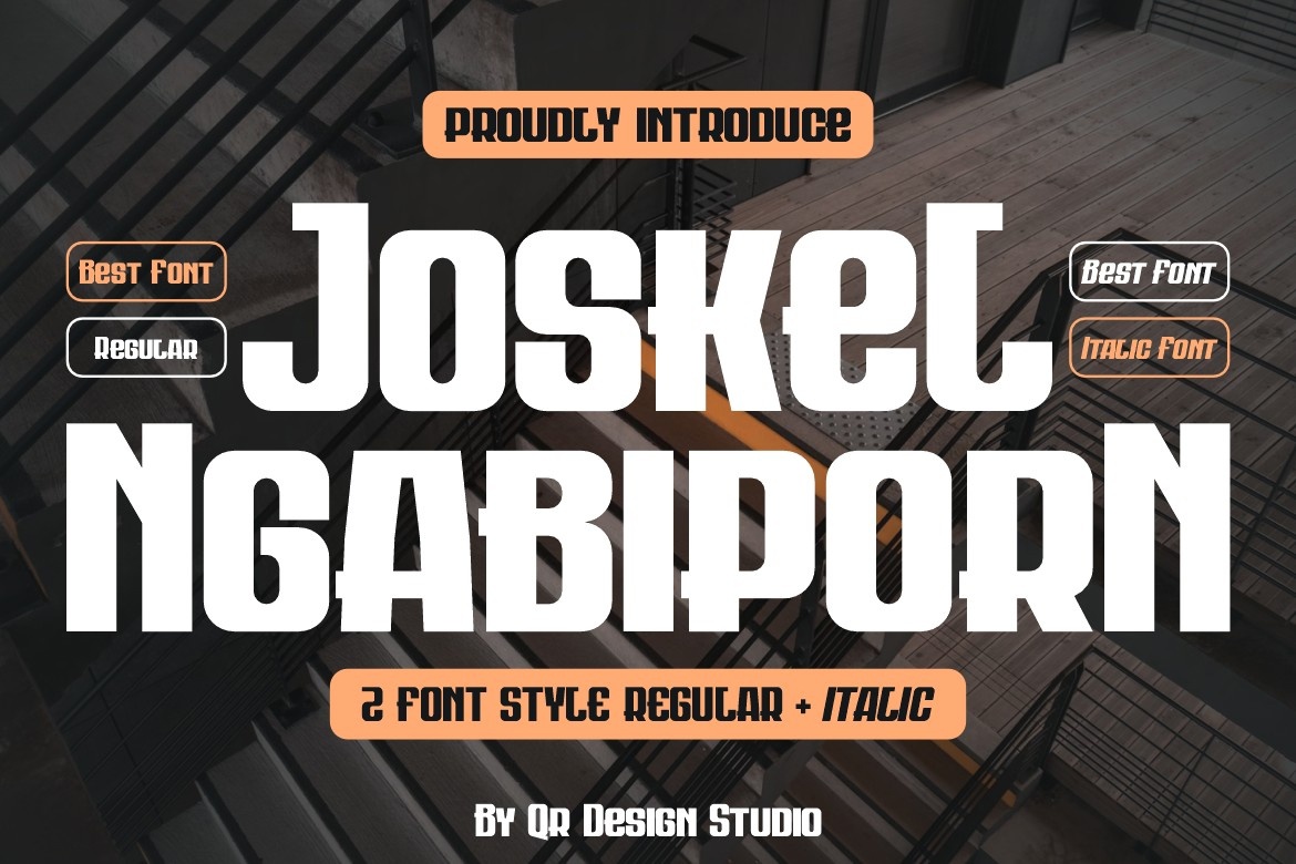 Joskel Ngabiporn Italic Font preview