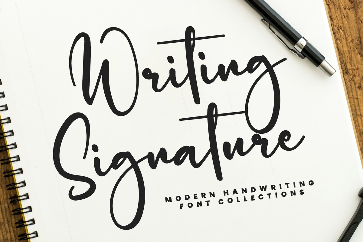 Writing Signature Font preview
