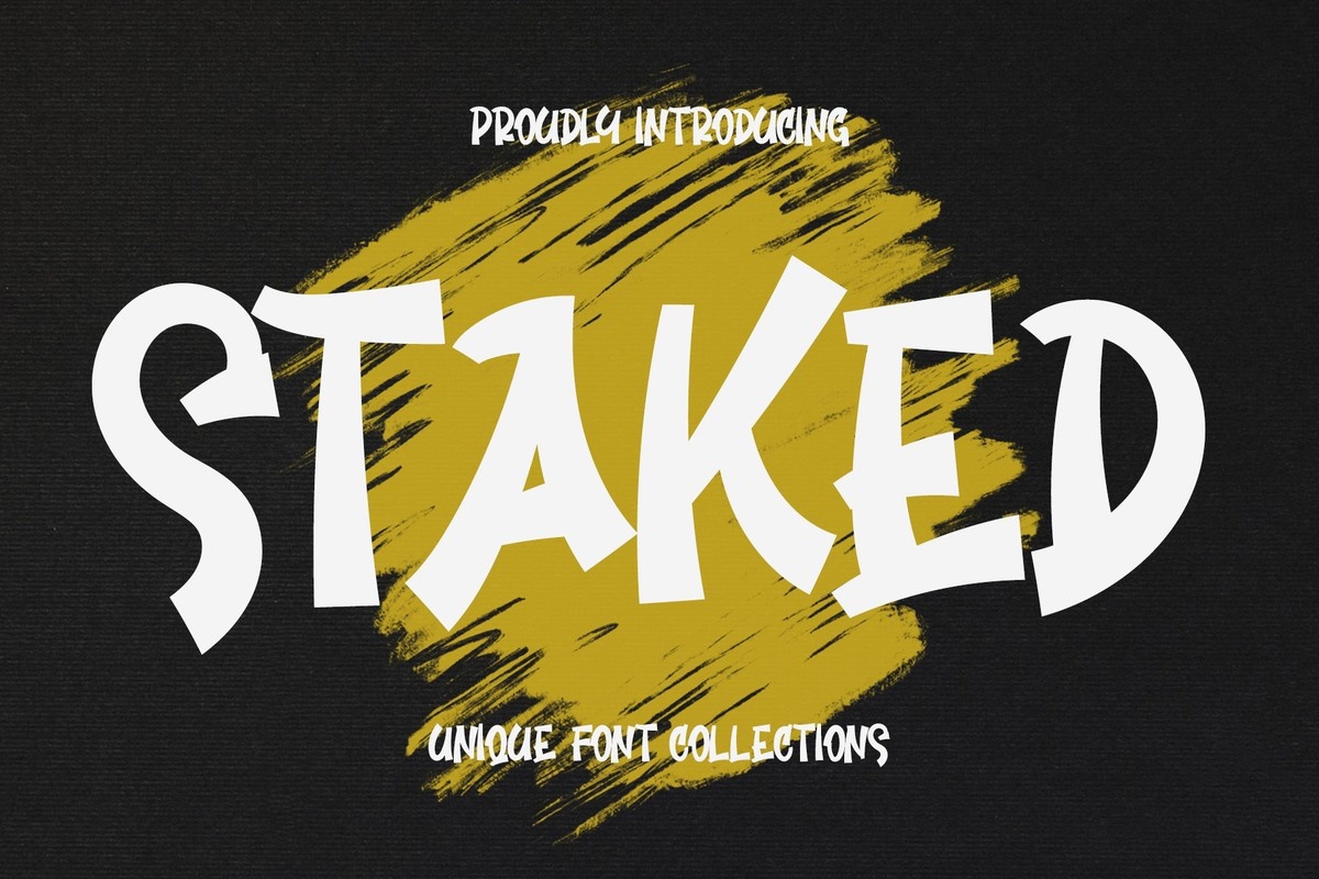 Staked Font preview