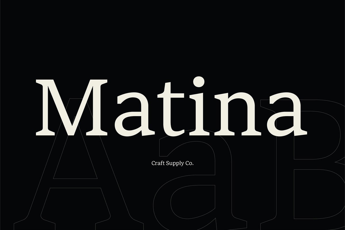 Matina Font preview