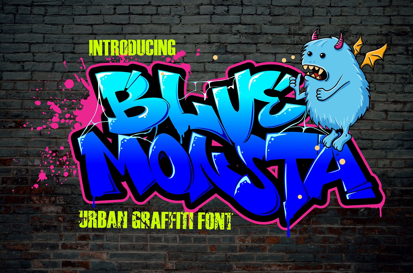 Blue Monsta Font preview
