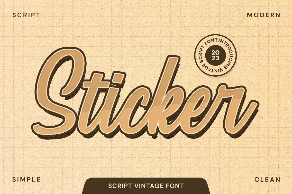 Sticker Font preview