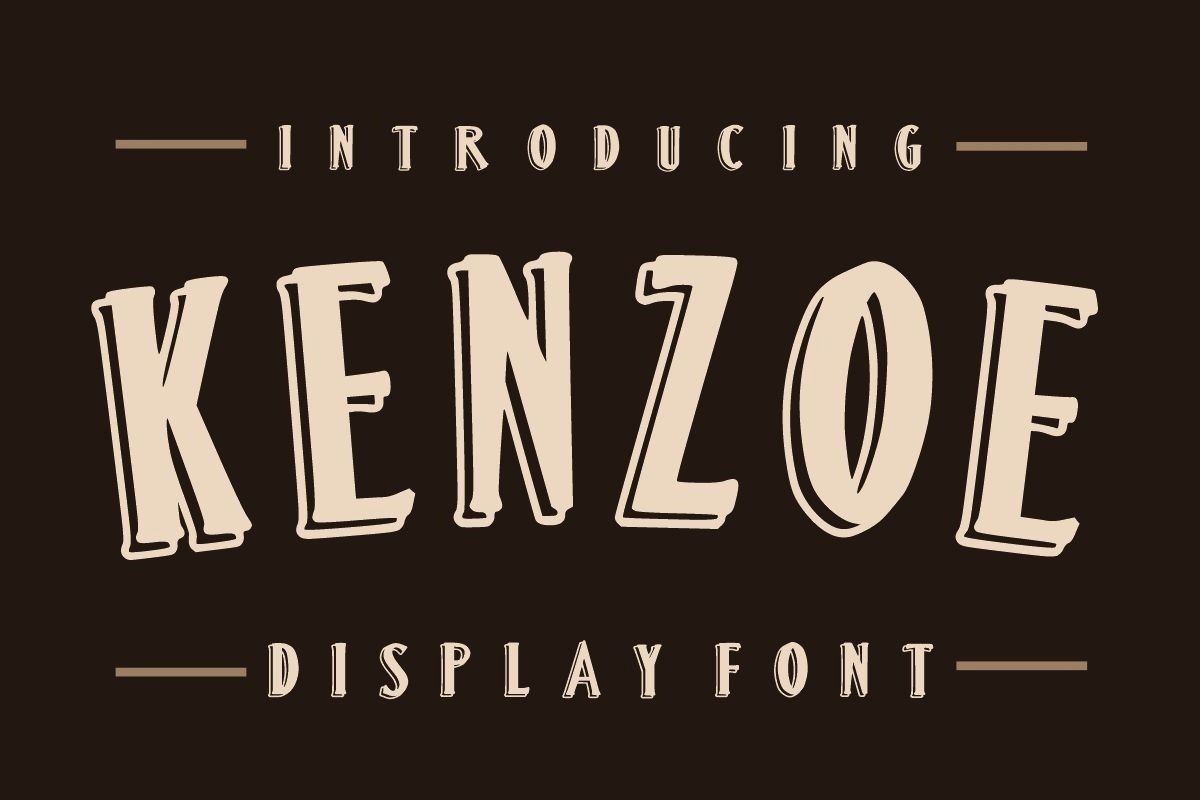 Kenzoe Font preview