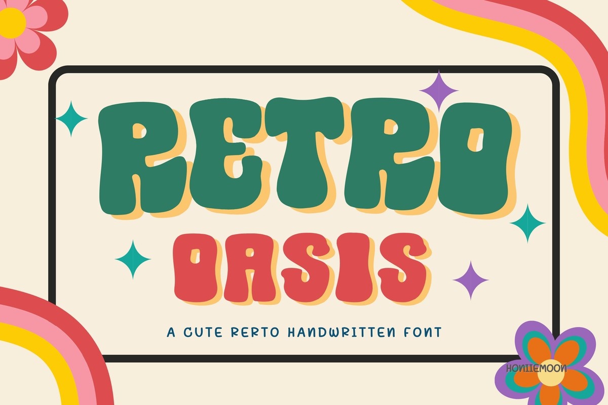 Retro Oasis Regular Font preview