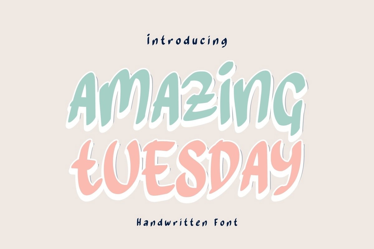 Amazing Tuesday Font preview