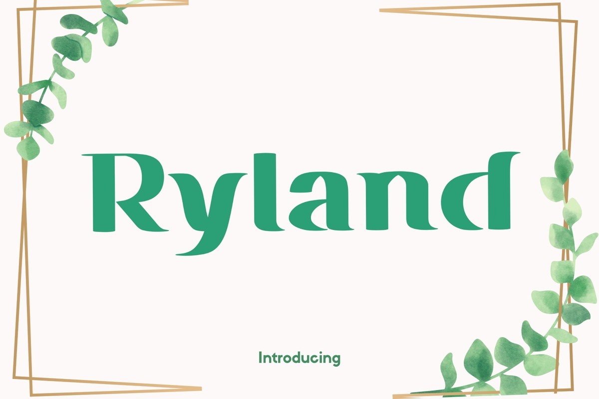 Ryland Font preview
