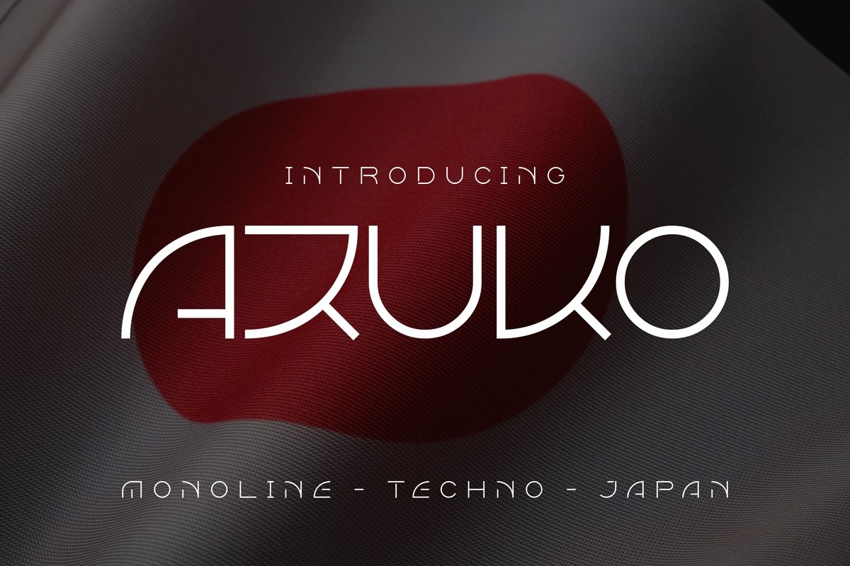 Azuko Techno Font preview