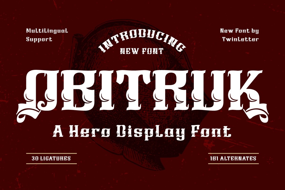 Obitruk Font preview