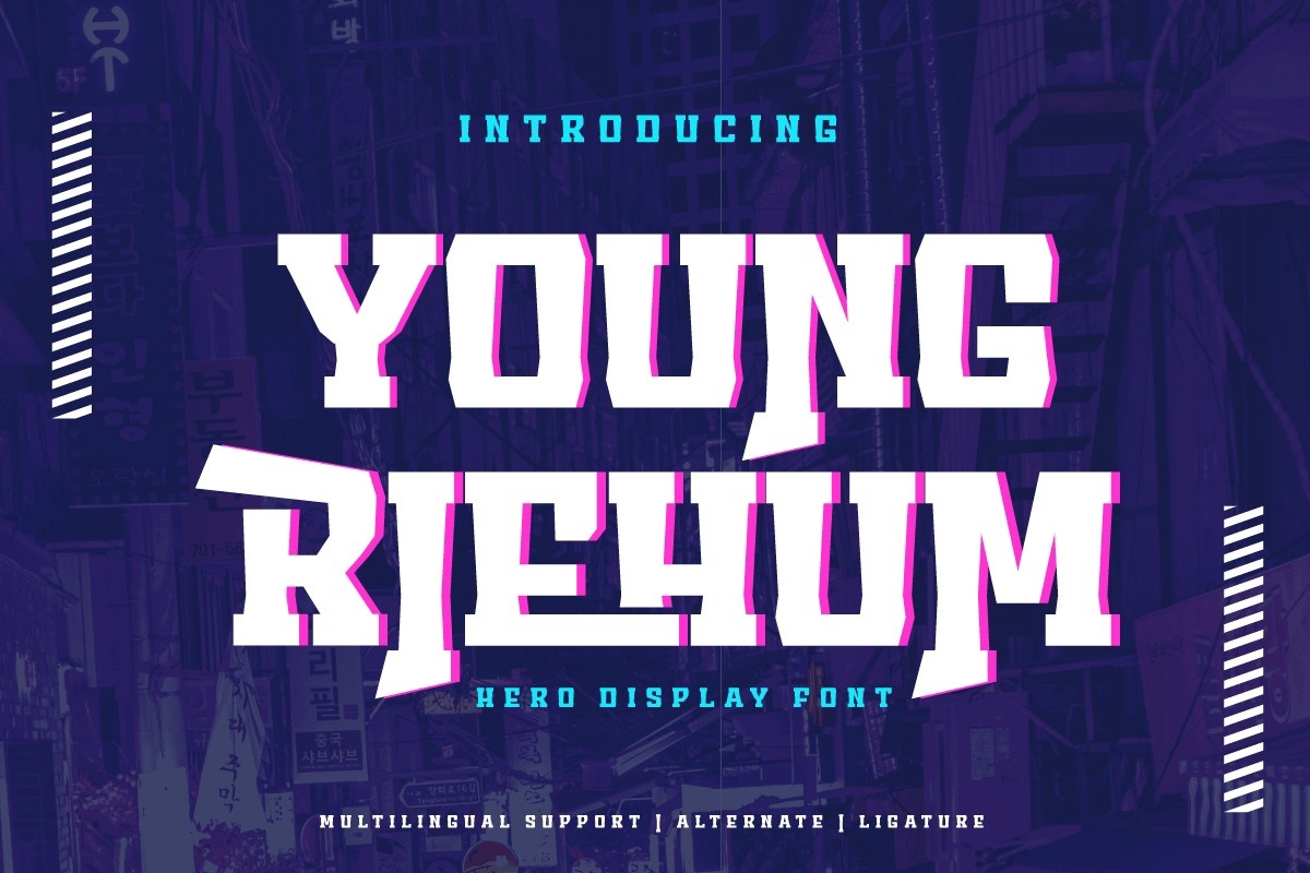 Young Riehum Regular Font preview