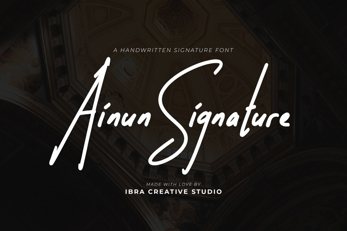 Ainun Signature Regular Font preview