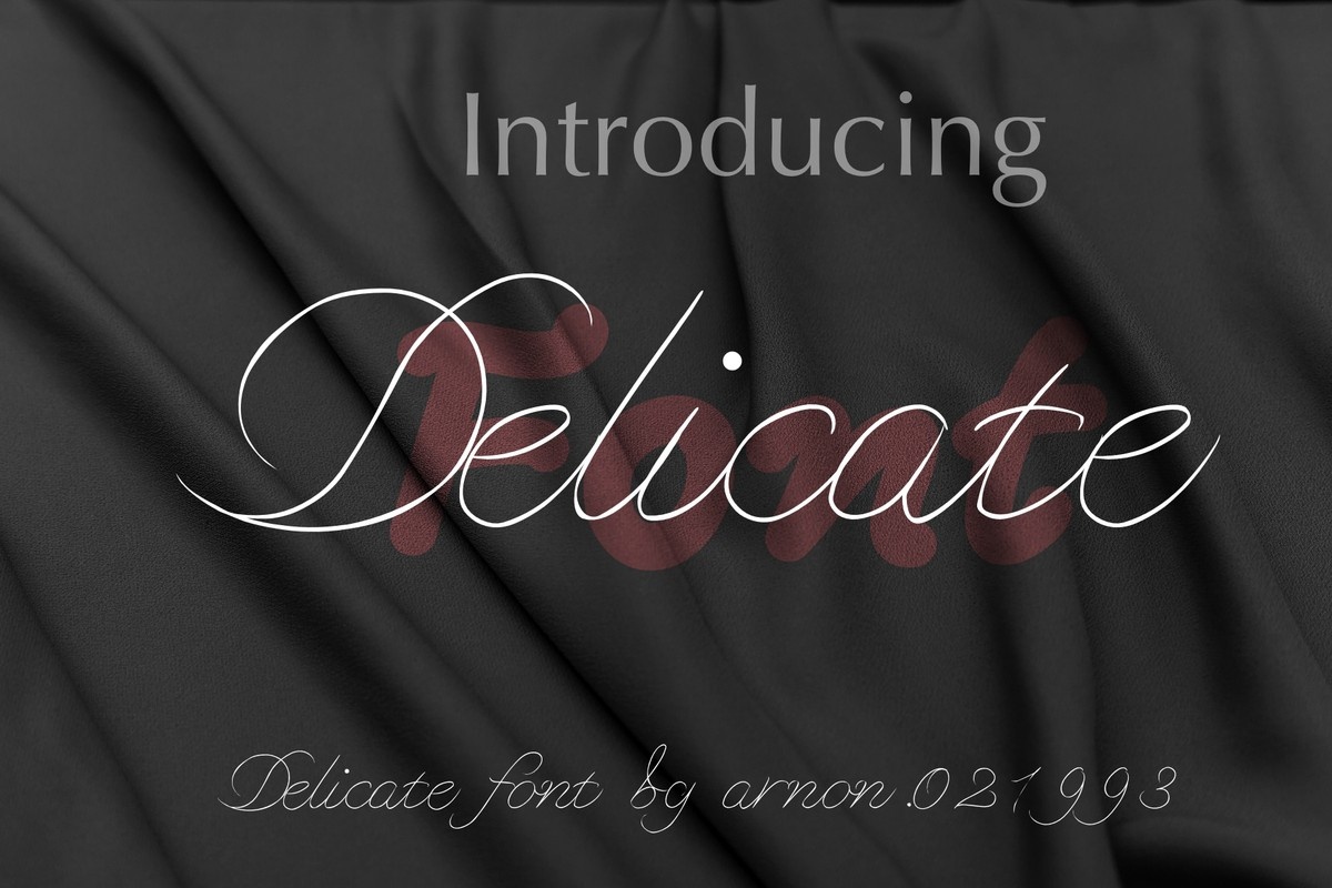 Delicate Font preview