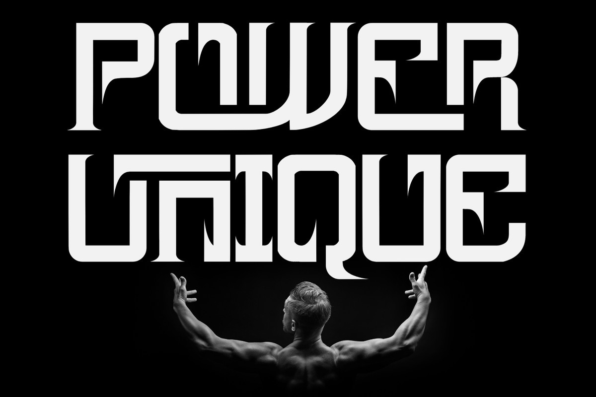 Power Unique Bold Font preview