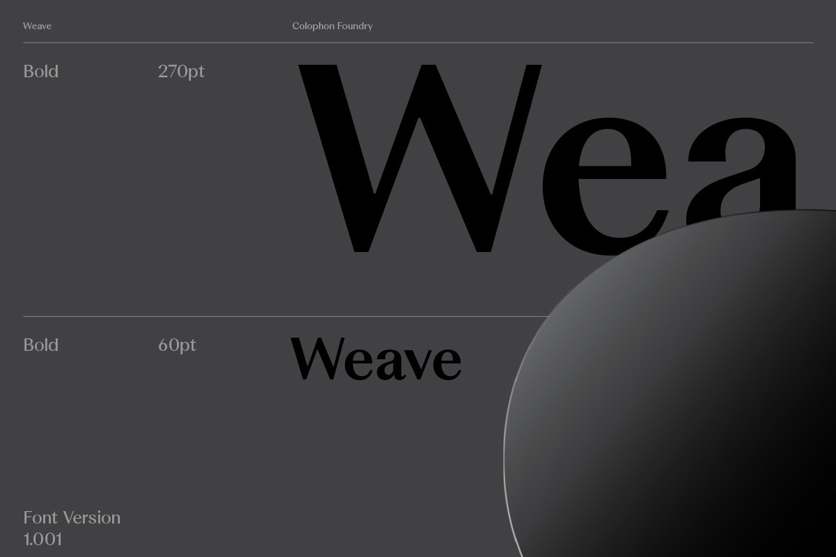 Weave Extra Bold Font preview
