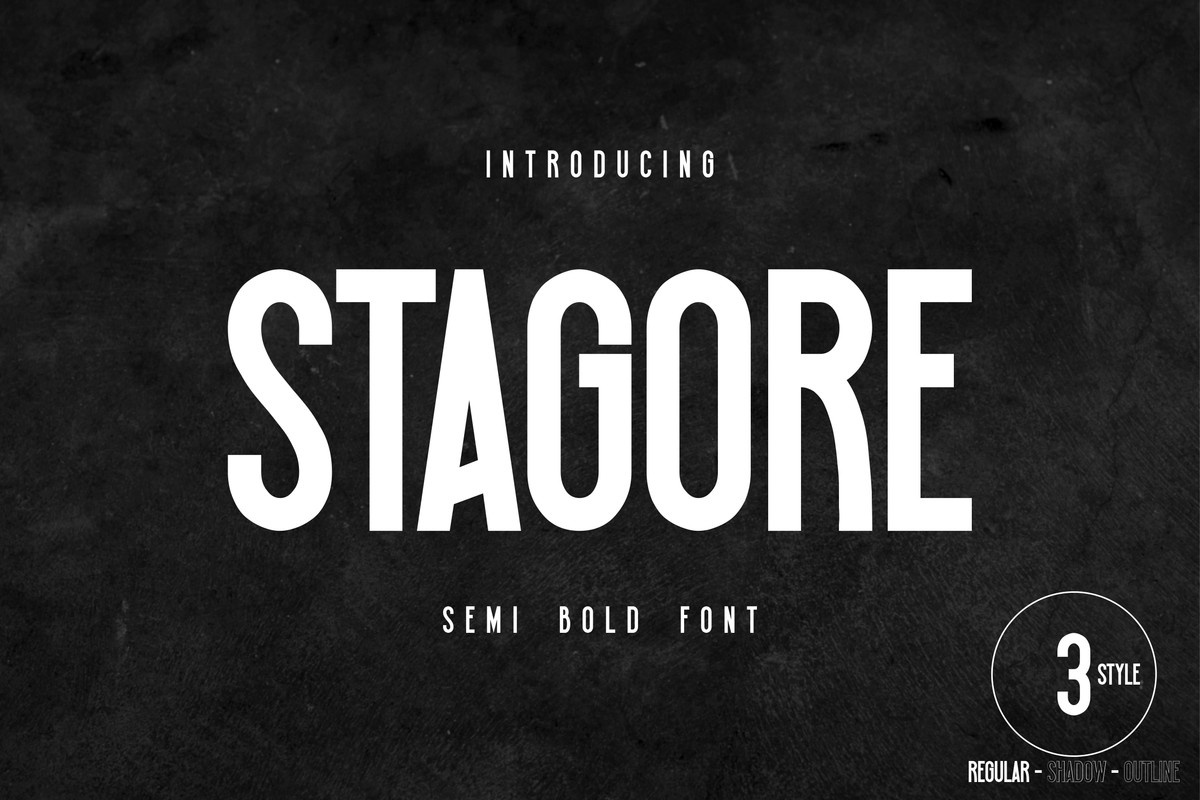 Stagore Shadow Font preview