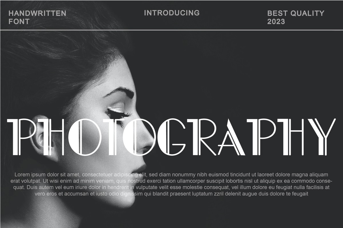 Photography Font preview