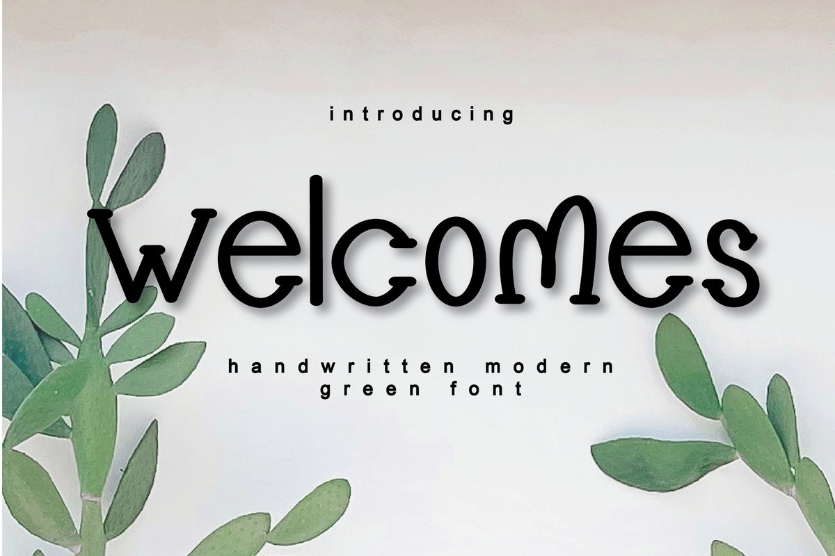 Welcomes Regular Font preview