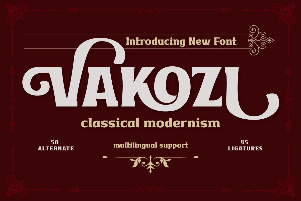 Vakozi Regular Font preview