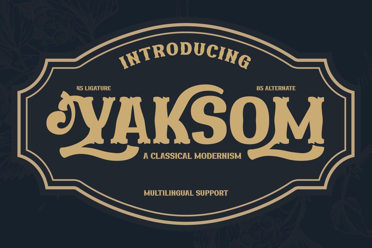 Yaksom Font preview